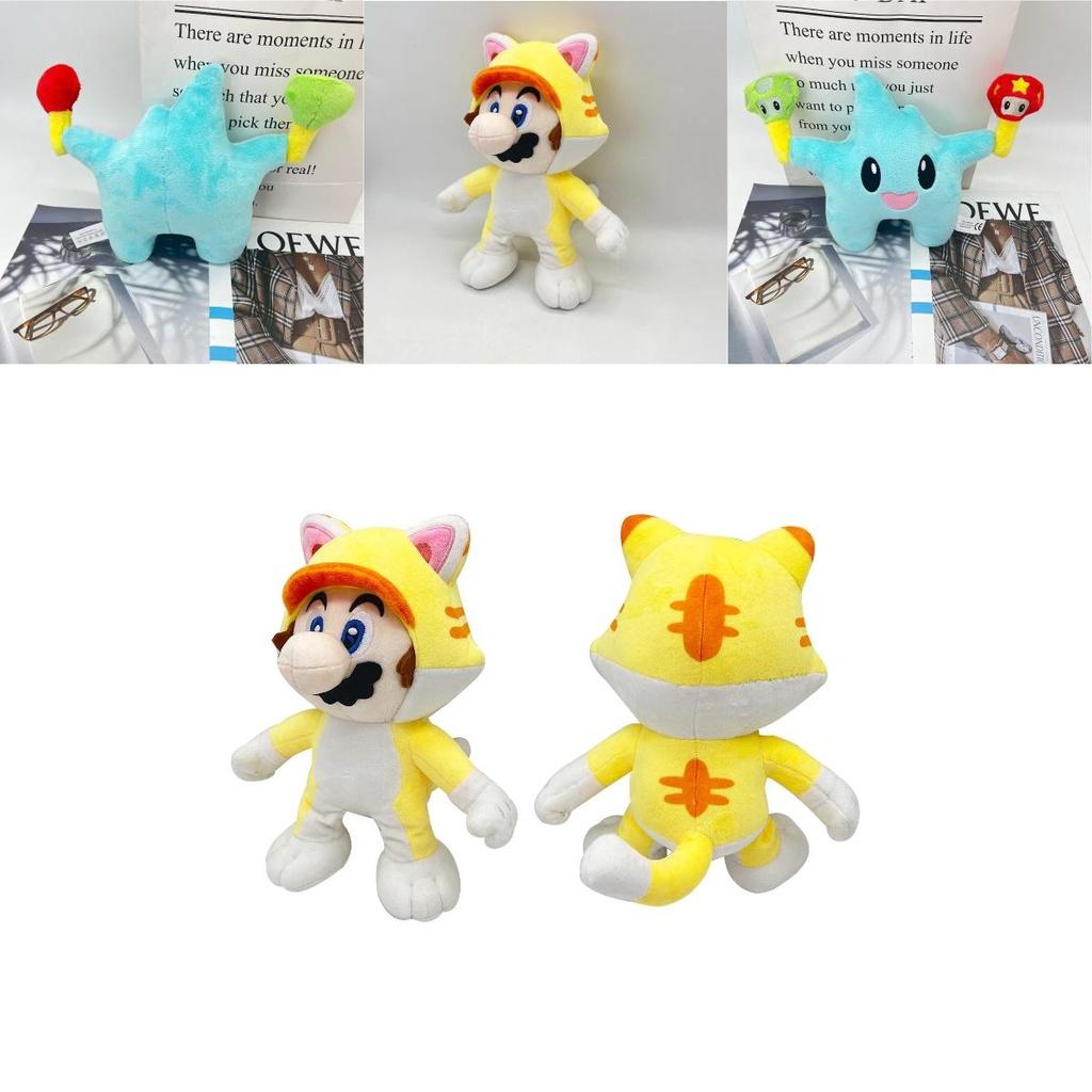 Новая плюшевая игрушка Лумали Марио, мягкая и приятная на ощупь, из короткого плюша