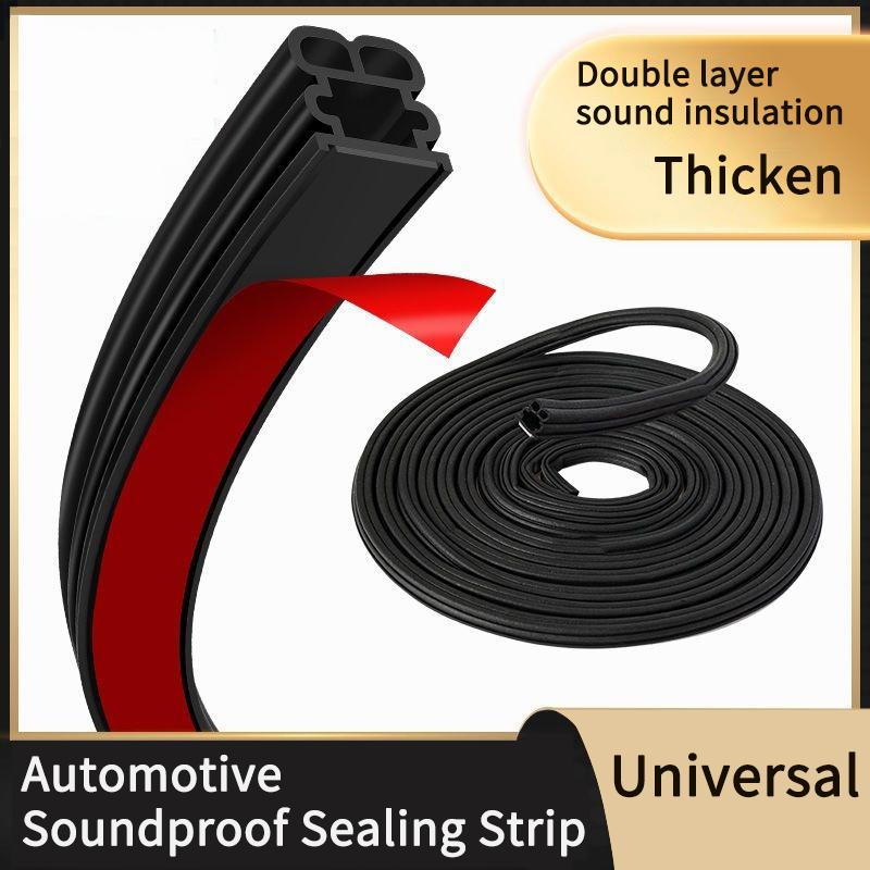 Car Door Seals Double-Layer Auto Weatherstrips Soundproof Waterproof Rubber Car Sealing Strip Universal For SUV Car Door Trunk Hood