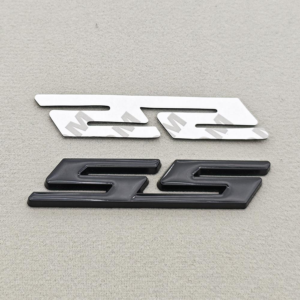 AABKB1 New Car Styling Badge 3D Metal SS Logo Front Grill Emblem Fender Trunk Sticker Decal Accessories For Chevrolet Camaro Silverado