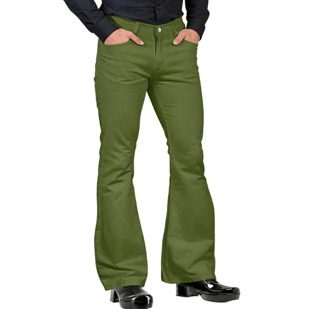 Мужские расслабленные винтажные брюки-клеш в стиле 70-х, стрейч, классические, комфортные, расклешенные, ретро, джинсы