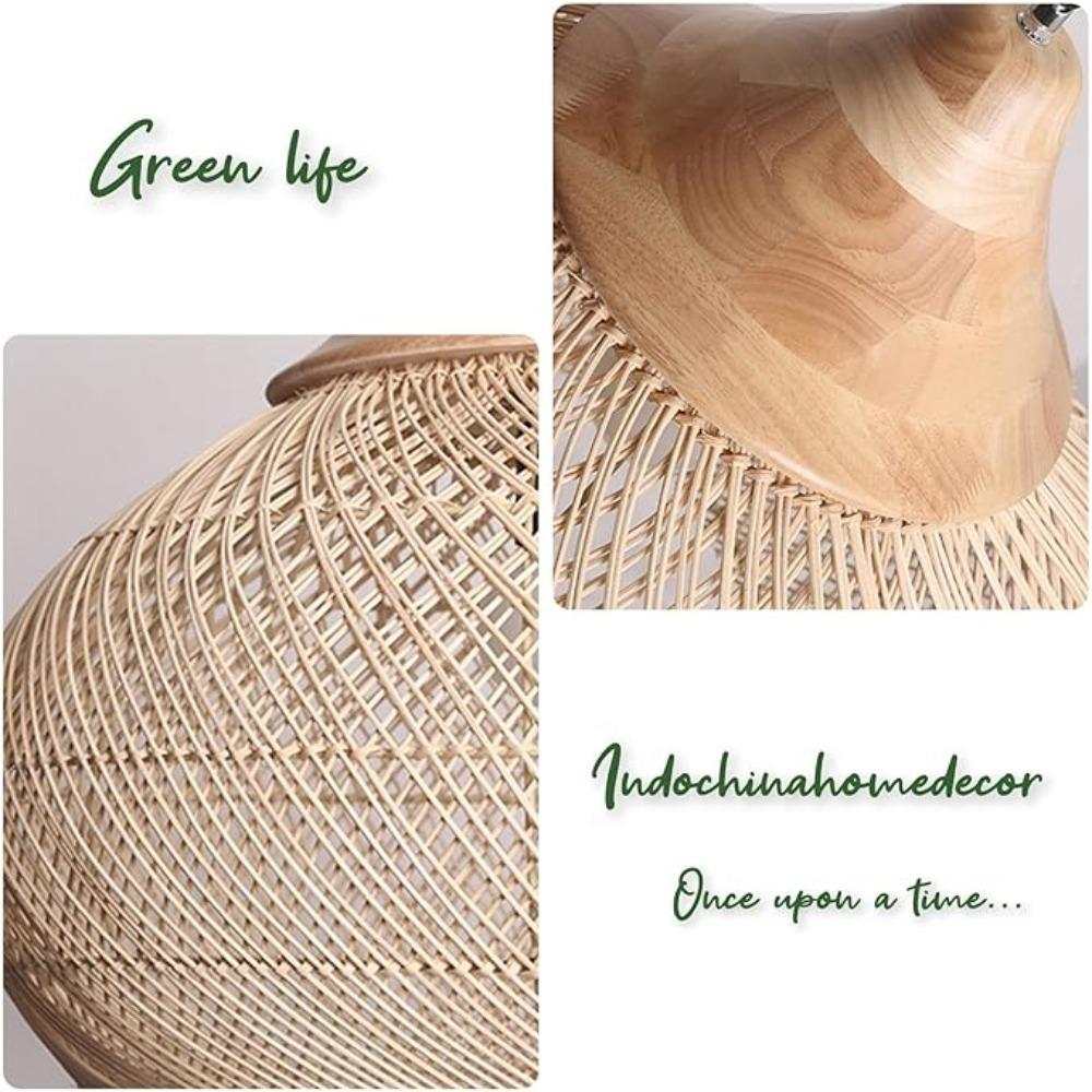 Ресторан Ручной Вязки Подвесной Светильник Лоза Плетение Ротанг Люстра Чайная Комната Юго-Восточная Азия Кухня Винтаж Ретро