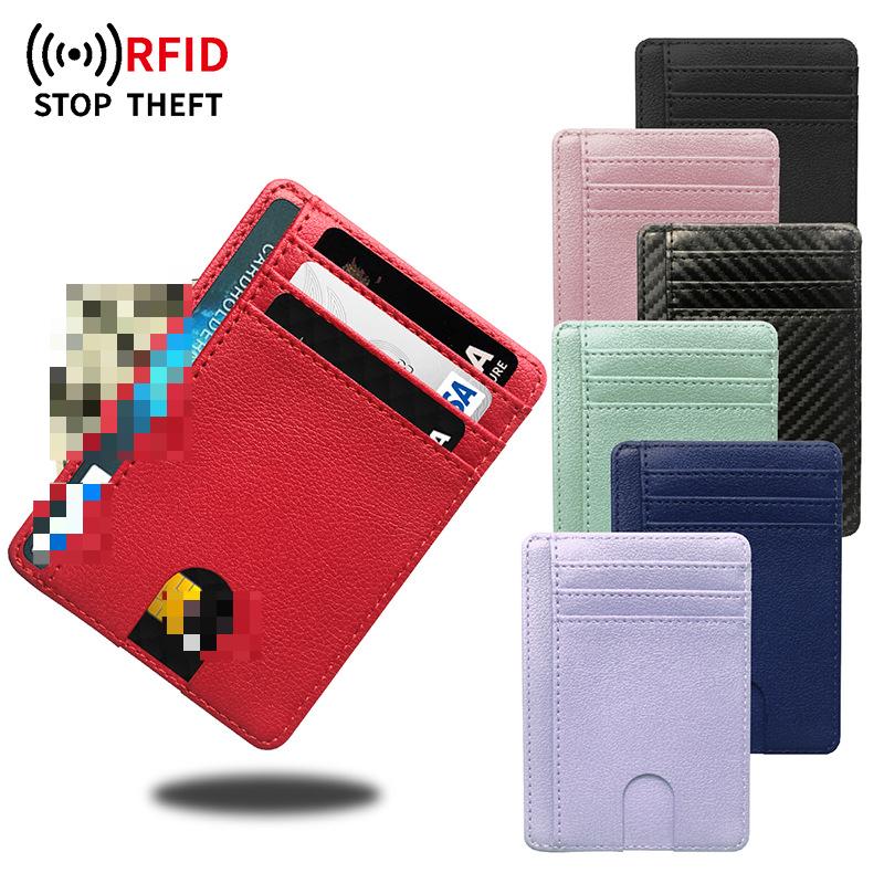 8 слотов тонкий кожаный кошелек держатель кредитной карты кошелек монета деньги чехол сумки для мужчин женщин мужчин мода деловой кошелек