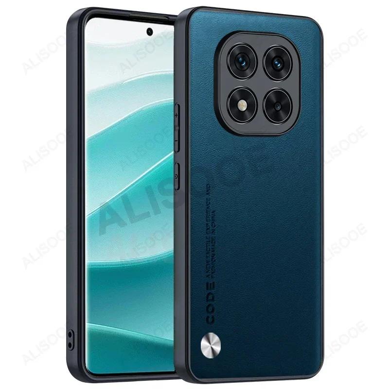 Чехол для Redmi Note 15 Pro / Note 15 Pro Plus 5G Текстура волокна PU-кожа Чехол-фунда для телефона для Xiaomi Redmi Note 15 5G Capa