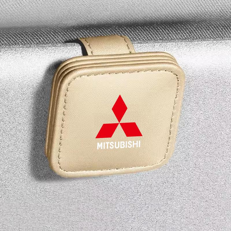 Car glasses clip, glasses holder, card storage clip for Mitsubishi Pajero Sport Eclipse Cross L200 Colt Delica Ralliart Triton