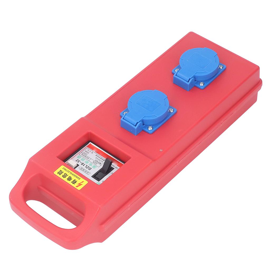 Construction Power Distributor 2 Outlets Waterproof Portable Compact Power Distribution Box 200‑250V