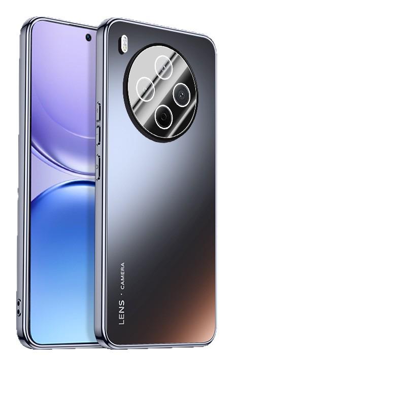 Совместимый чехол для телефона VIVO: Y500, Y300i Матовый гальванизированный чехол со встроенной защитой линзы, Ударопрочный для мужчин и женщин