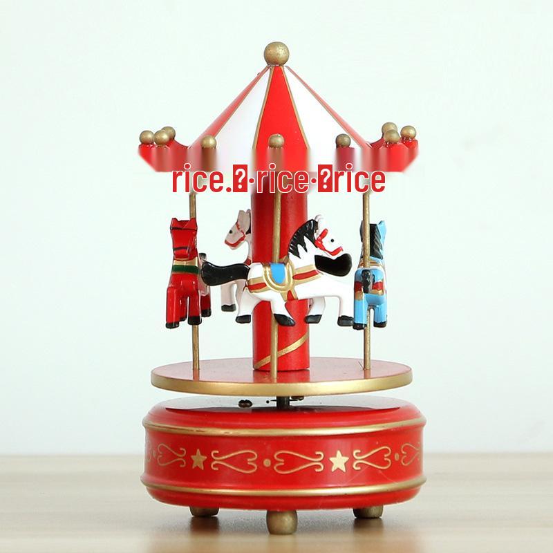 Classic Carousel Music Box: Creative Castle in the Sky with Cone Top - Ideal Graduation Gift