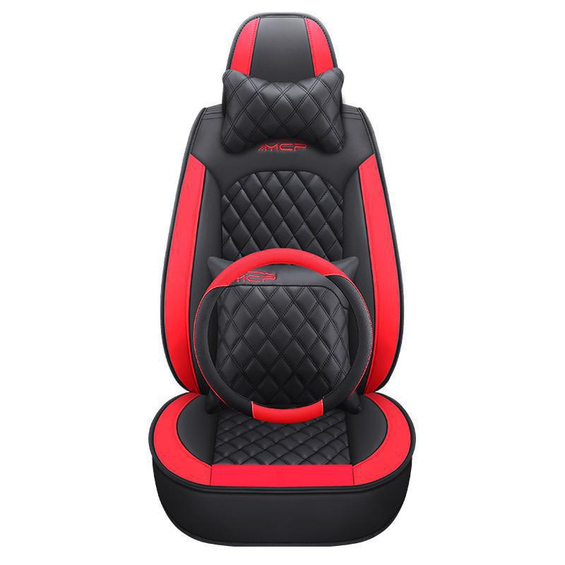 Универсальная подушка для сиденья автомобиля нового стиля: Чехол из дышащей кожи наппа для зимы.