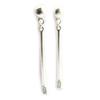 [L6760] - Silver White 'Sissi' Designer Earrings