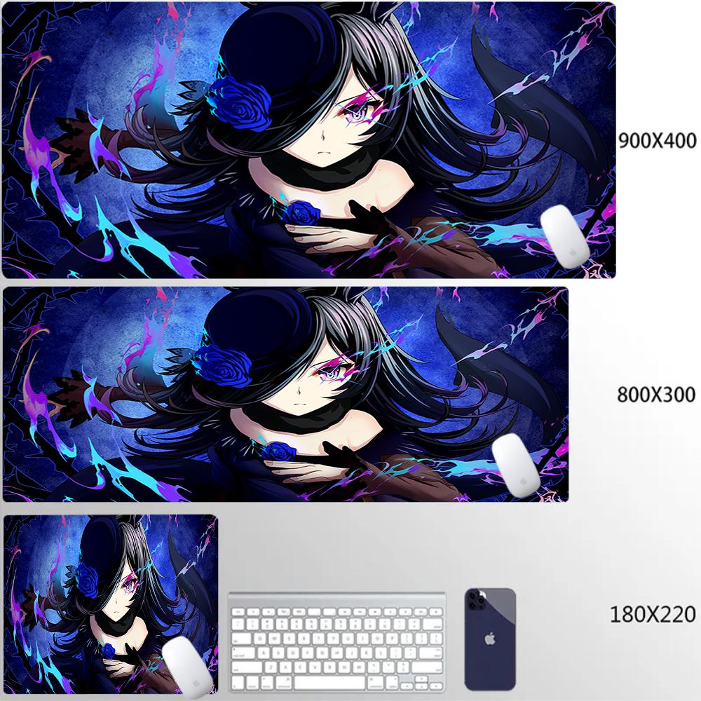 Игровой коврик для мыши Аниме Umamusume Pretty Derby, настольный коврик Tokai Teio 900x400 мм, игровые аксессуары, XXL, милый коврик для мыши, коврики для клавиатуры