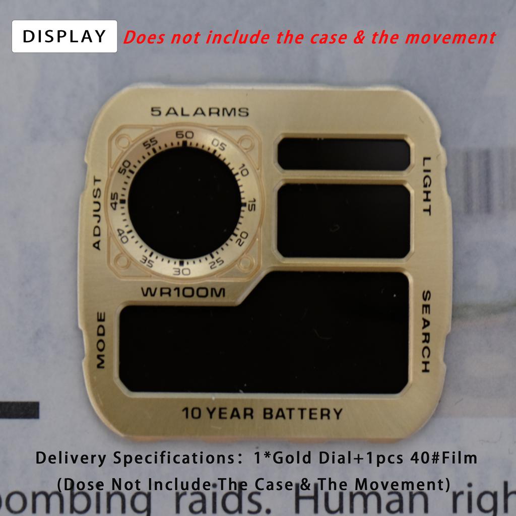 AE1200 Металлический циферблат и корпус Мод-комплект Модифицированный Улучшенный Медный циферблат Стальной корпус Для Casio 3299 AE-1200 Замена Аксессуары для часов