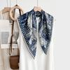 65 Fashion Style Cotton And Hemp Small Square Scarf For Women'S Professional Decoration Scarf Dual Use Shawl Outer Wear Spring And Autumn Scarf
