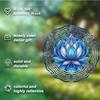 Lotus Wind Chime. 10-inch Metal for Garden, Porch, Patio & Holidays. No Power Needed.