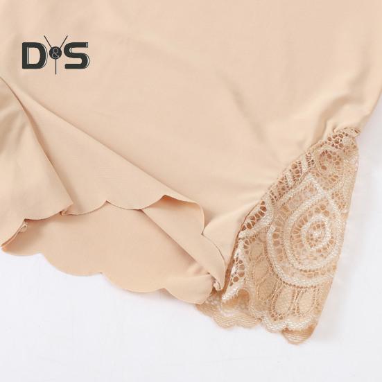 Women Safety Pants High Elasticity Solid Color Lace Seamless Soft Breathable Anti Exposure Mid Waist Quick Dry Under Skirt Shorts Safety Underpants