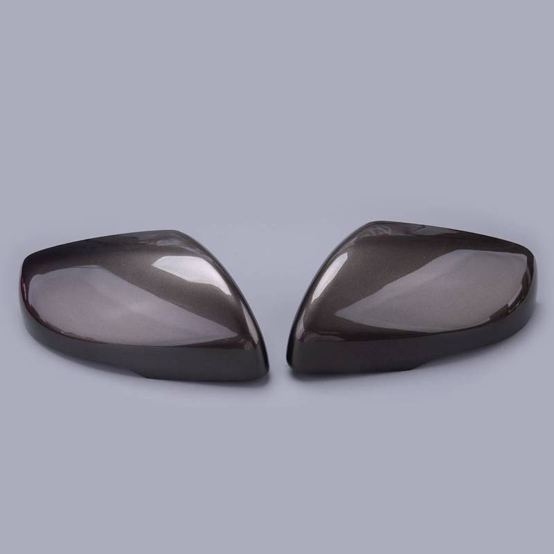 1 Pair Brown ABS Front Left & Right Side Mirror Cover Cap Trim Fit for Ford Edge 2015 2016 2017 2018