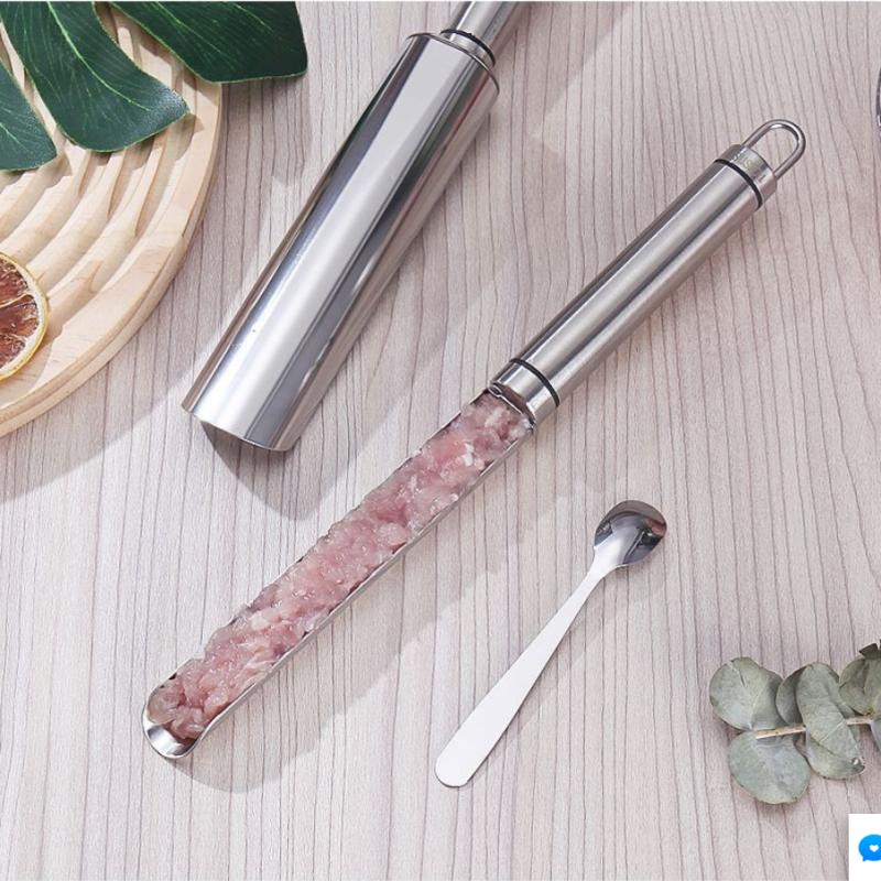 2 шт./набор Легко приготовьте идеальной формы фрикадельки с помощью этой ручной машины для приготовления фрикаделек из нержавеющей стали марки 304!