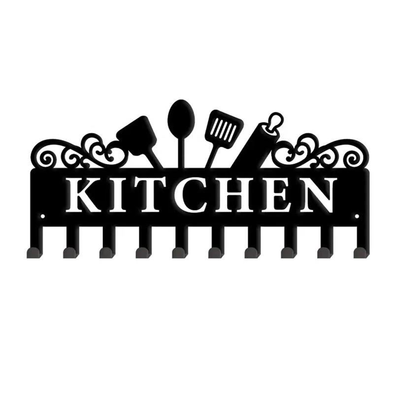 Металлический настенный крючок с буквой HOME - Креативный держатель для ключей и полотенец из железа