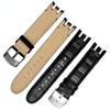 Для часов Swatch из воловьей кожи с пряжкой-бабочкой, мягкие удобные аксессуары, мужские 21 мм Yrs403 412 402G дугообразные ремешки для часов