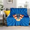 Croatian Football Emblem Blanket Outdoor Flannel Blanket for Camping, Hiking, Garden Parties, Picnic Essentials,gift for family and friends