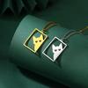 Ожерелья-подвески Cazador Cat для женщин и девочек, из нержавеющей стали, с изображением животного, подарок на день рождения, ювелирные изделия 2026, оптовая продажа