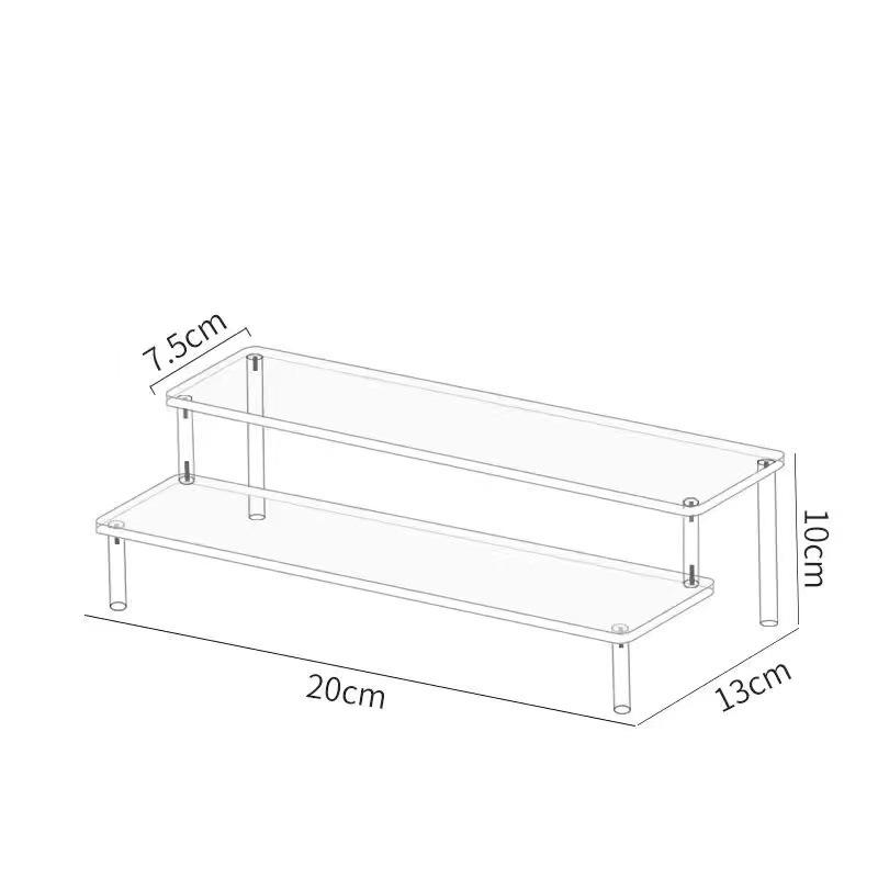 2-4 Tier Perfume Organizer Box Multi-Layer Acrylic Doll Display Stand Holder Transparent Perfumes Storage Rack Desktop Organizer