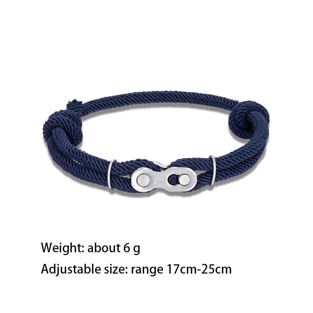 Браслеты из нержавеющей стали с морским канатом, регулируемые, мужские, панк-рок, на запястье, браслет-велосипедная цепь