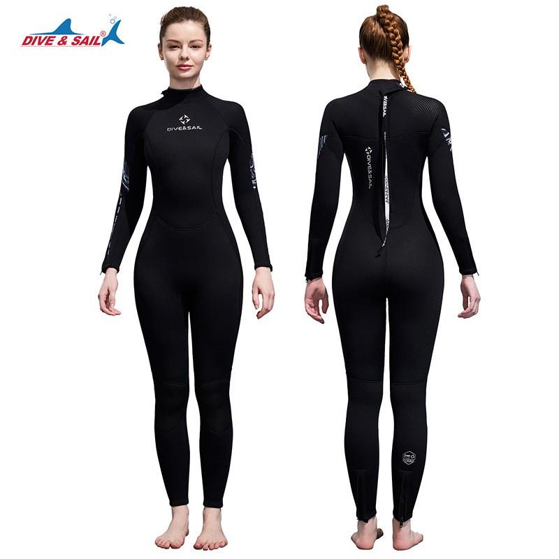 Womens 3mm Full Wetsuit Snorkeling Diving Surfing Jellyfish Protection Warm Thermal Long Sleeve