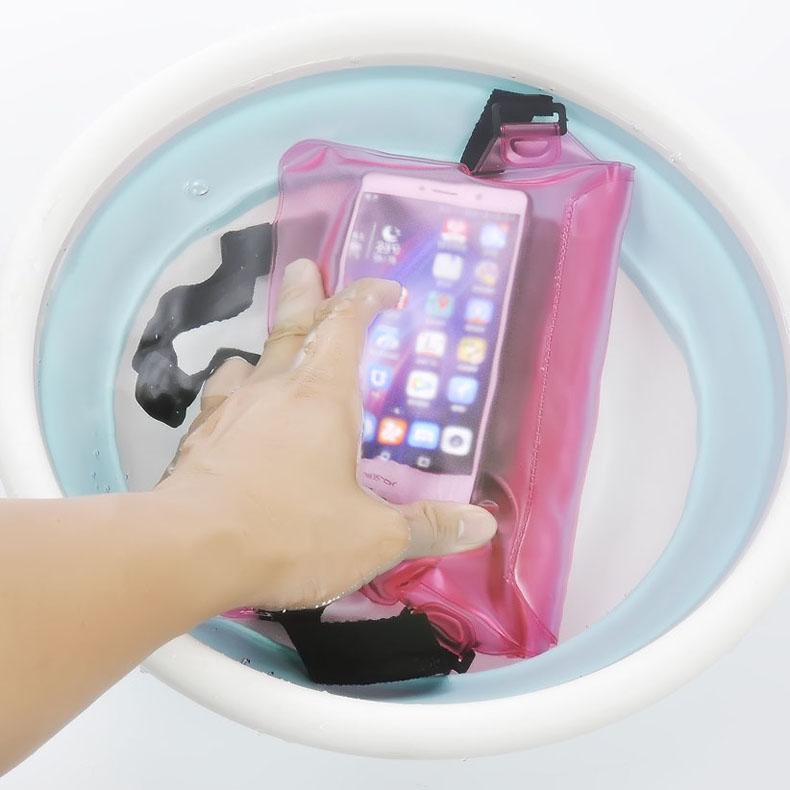 Waterproof Swimming Bag Drift Diving Shoulder Waist Pack Bag Underwater Mobile Phone Bags Case Cover For Beach Boat Water Sports