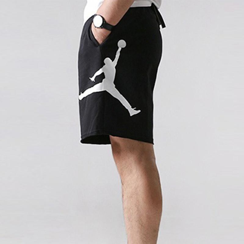 Air Jordan Jumpman Large Logo Printing Sports Knit Shorts Black Men's AQ3116-010