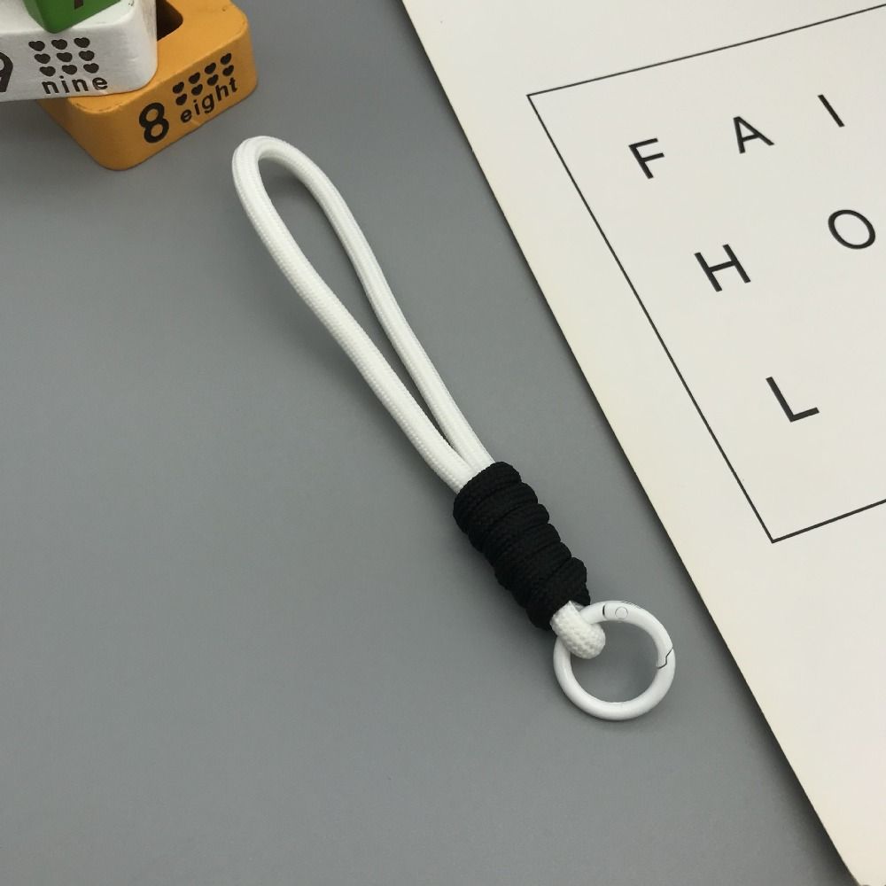 10PCS Colorful Braided Lanyard Keychain Key Ring Bag Charm Phone Lanyard Knot Rope Keyring  DIY