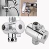 Bidet Toilet Chromed 1/2 Inch T-adapter Three Way Valve ABS Plastic Shower Head Diverter