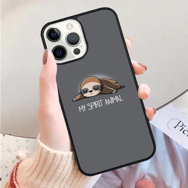 Cute Sloth Animals Phone Case for iPhone 17 Air 16 15 14 12 13 PLUS 11 PRO MAX Back Fundas coque Cover Shell