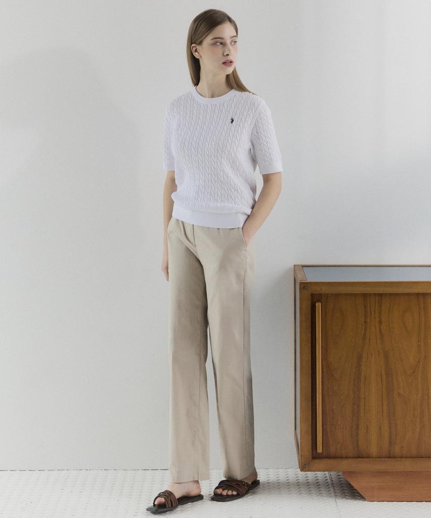 USPOLOASSN Cotton Roll-Up Pants_Light Beige