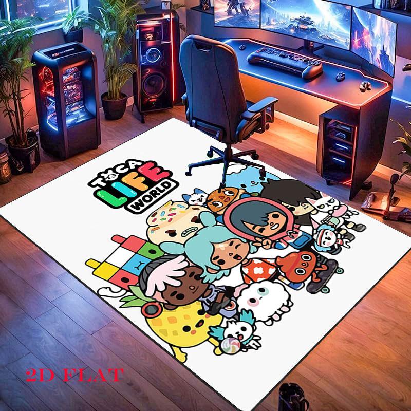 Toca Life World Carpet Rug for Living Room Bedroom Home Sofa Decoration,Kids play Nonslip Floor Mat