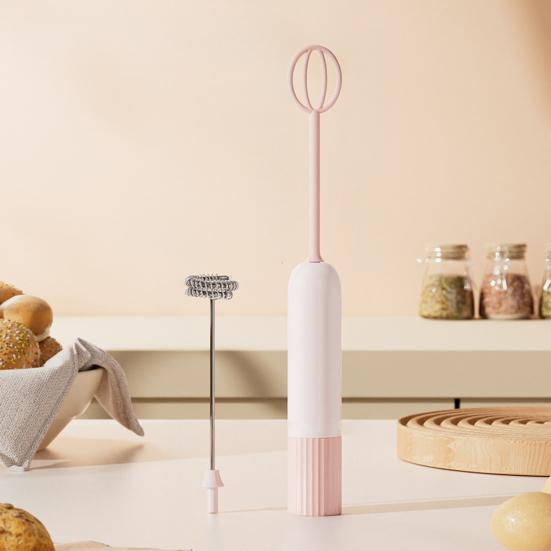 Ручной электрический венчик с двойными головками для взбивания, выпечки, вспенивания кофе, молочной пены, перемешивания, кухонный миксер из пищевого материала