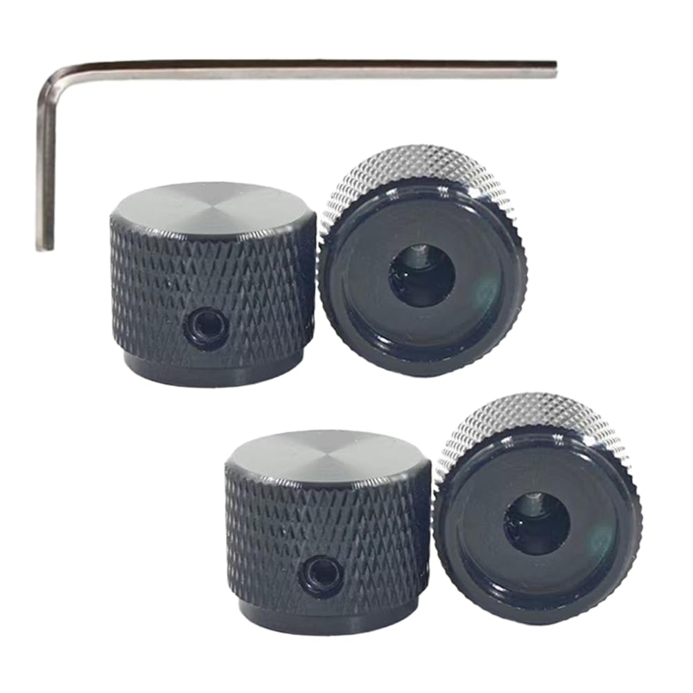 4pcs Potentiometer Knob Cap 20mm x 15.5mm Volume Control Knob Audio Knob Switch Knob Swivel Knob Adjustment Knob Aluminum