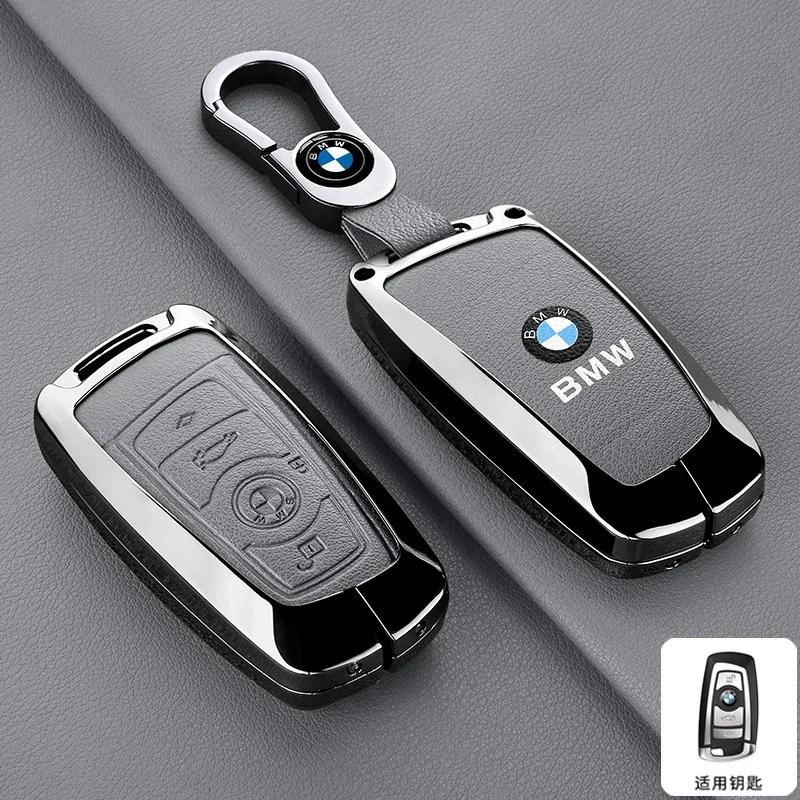 LJFJN1 Car Sticker Leather For BMW 1 3 5 7 Series X1 X3 X4 X5 F10 F15 F16 F20 F30 F18 F25 M3 M4 E34 Car Smart Remote Key Case Cover Pro