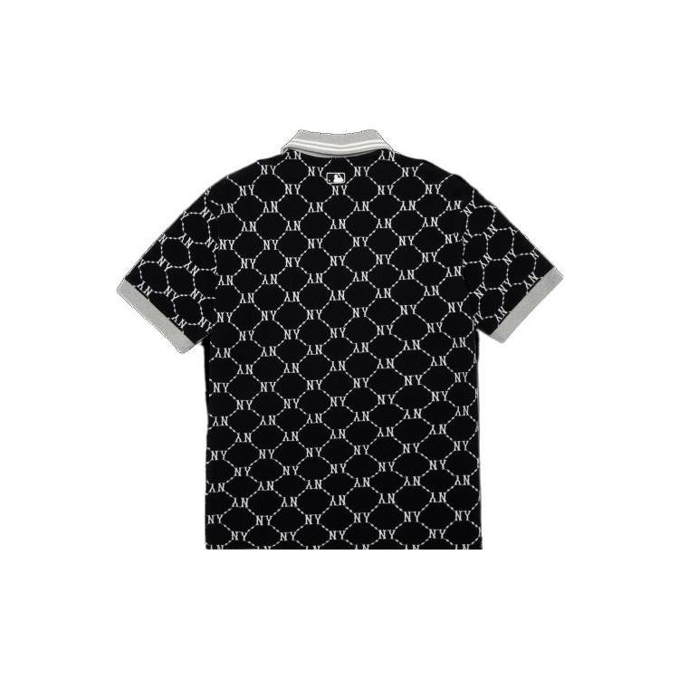 Новая мужская рубашка-поло с логотипом MLB, черная 3LPQM3023-50BKS