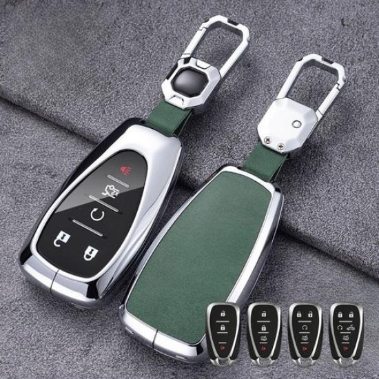 Zinc Alloy Leather Car Key Cover Case For Chevrolet Camaro Malibu Cruze Bolt EV