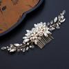 Flower Pearl Hair Combs Jewelry Toothed Insert Comb Creative Rhinestone Hairpin  Party