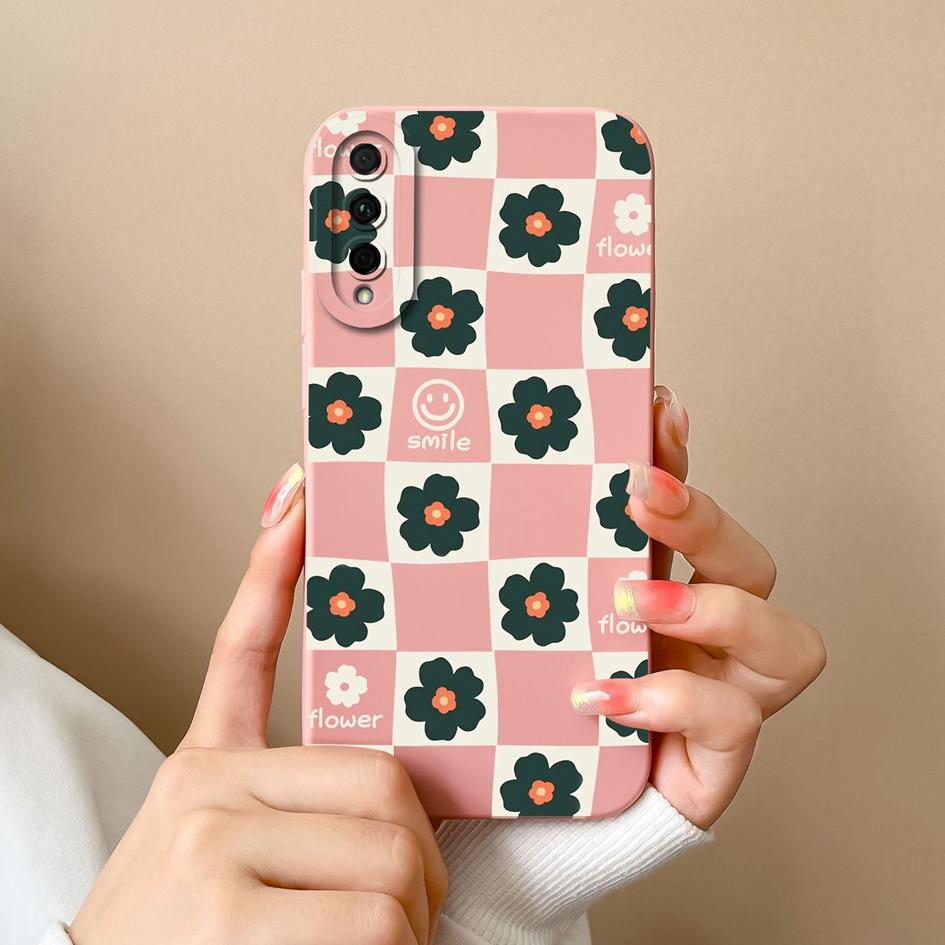 Чехол для телефона Huawei P Smart 2021 Y5P Y6P Y7P Y9S Honor 20 Lite 20S, чехол в клетку, матовые мягкие силиконовые противоударные чехлы для телефонов для бампера Huawei