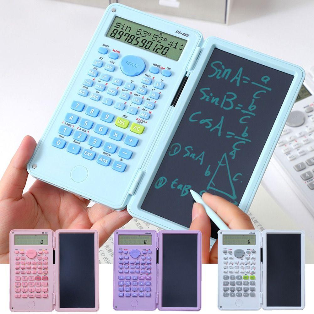 2 IN 1 Scientific Calculator with LCD Notepad Portable Handwriting Board Math Calculator  Students