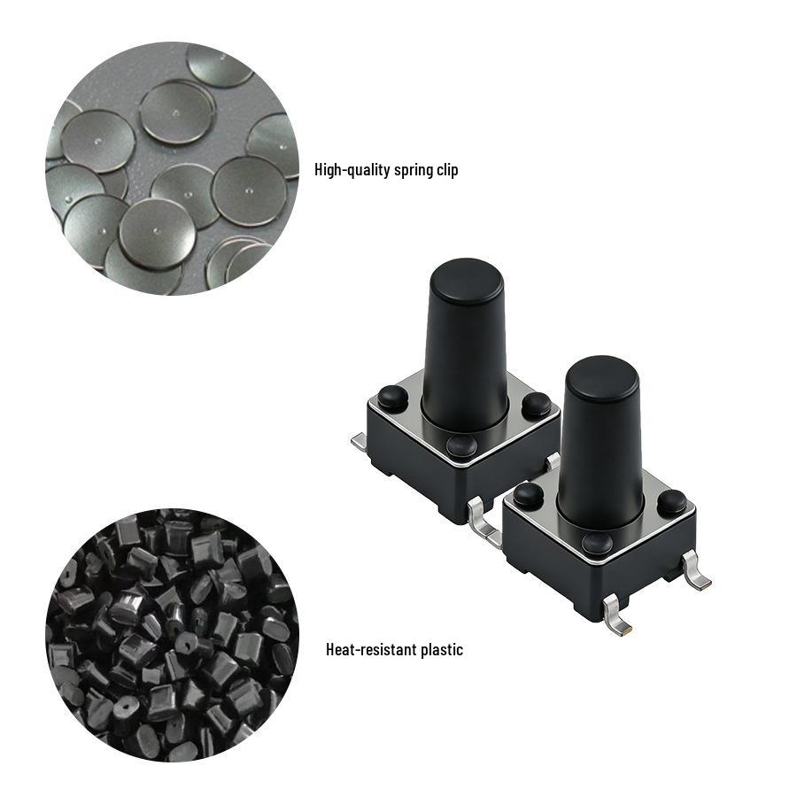 6x6 High Temp 4-Pin Tactile Switch: Durable, Long-Lasting Remote Control Button
