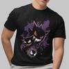 Pokémon Ghost Type T-Shirt Gengar Haunter Gastly Graphic Tee Black Unisex Anime