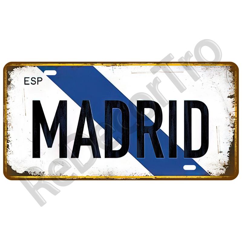 Famous City Art Plate Poster Metal Sign Vintage Home Decor Retro Metal Tin Signs Pub Club Bar Car Garage Wall Art Home Decor