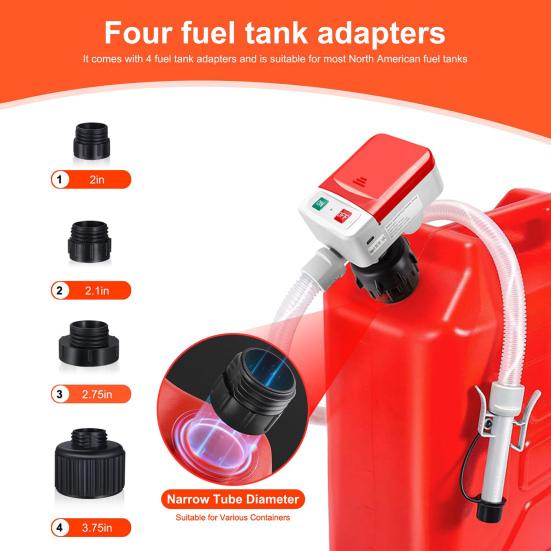 Набор масляного насоса с 4 адаптерами Функция автоматической остановки Расход 2,4 галлона в минуту