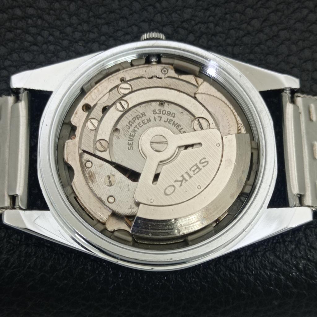 ЯПОНСКИЕ ВИНТАЖНЫЕ ОТРЕМОНТИРОВАННЫЕ МУЖСКИЕ АВТОМАТИЧЕСКИЕ ЧАСЫ SEIKO 5 6309A С СИННИМ ЦИФЕРБЛАТОМ a442484-1