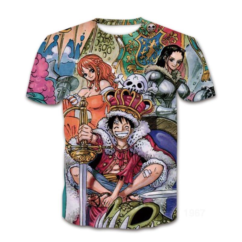 Летний модный аниме-узор, модный 3D-топ с круглым вырезом для мужчин и женщин, футболки для пар