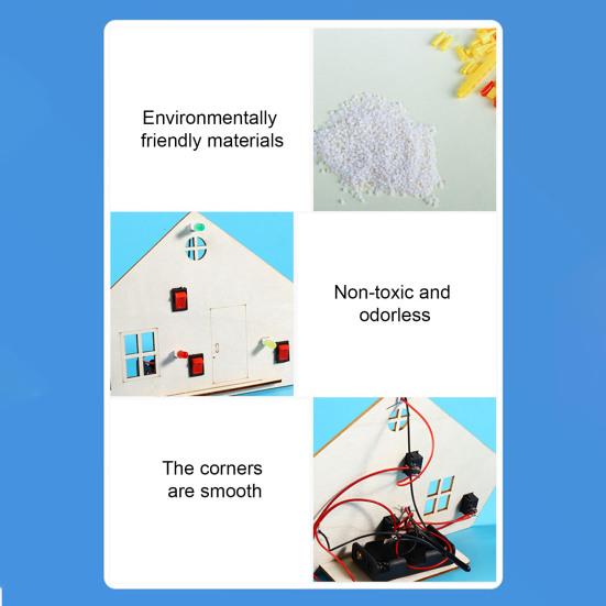 1 комплект DIY Деревянный дом со светодиодным выключателем Серия Параллельная цепь