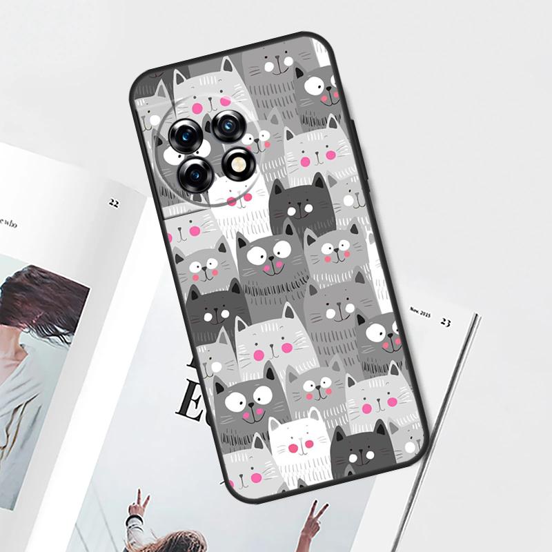 Милый Мультяшный Кот Чехол Для OnePlus Nord 5 CE 4 3 Lite N20 N30 OnePlus 15 13 12 11 8 9 10 Pro 12R 13T 13R Обложка